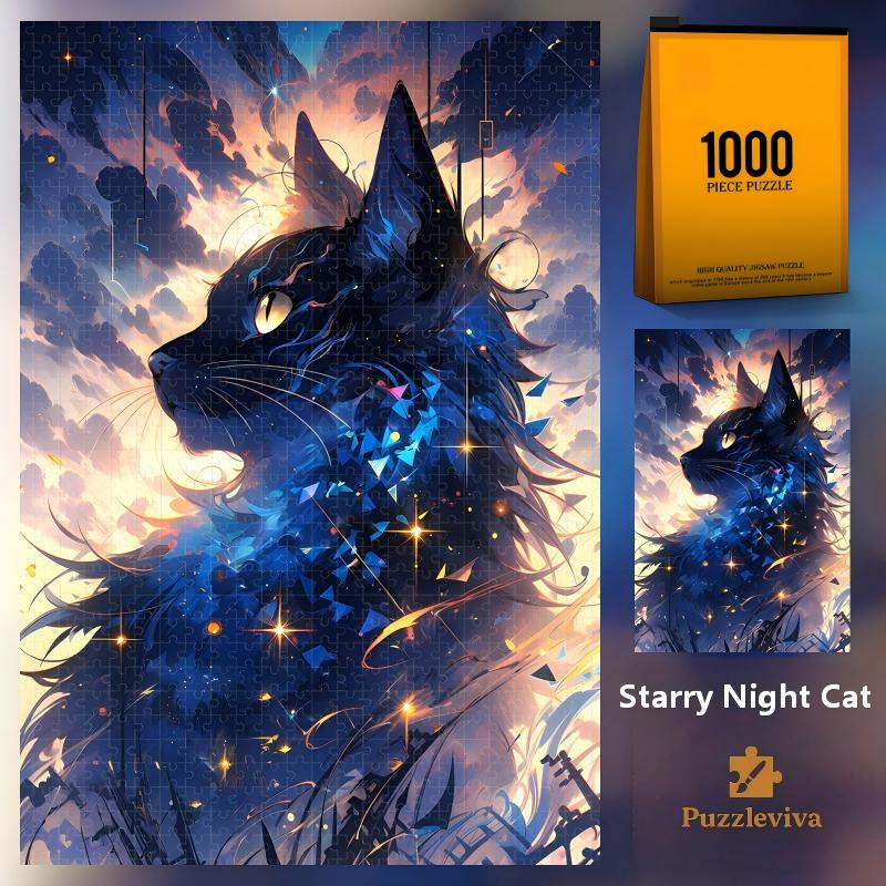 Starry Night Cat – 1000 Piece Puzzle