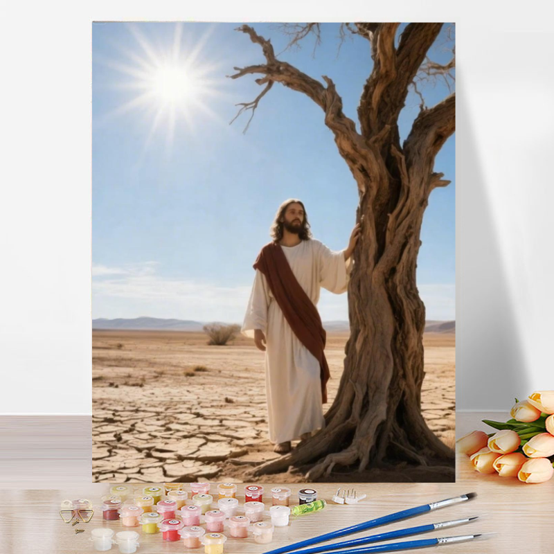 Jesus in the Wilderness Paint by Numbers – Faith in the Desert