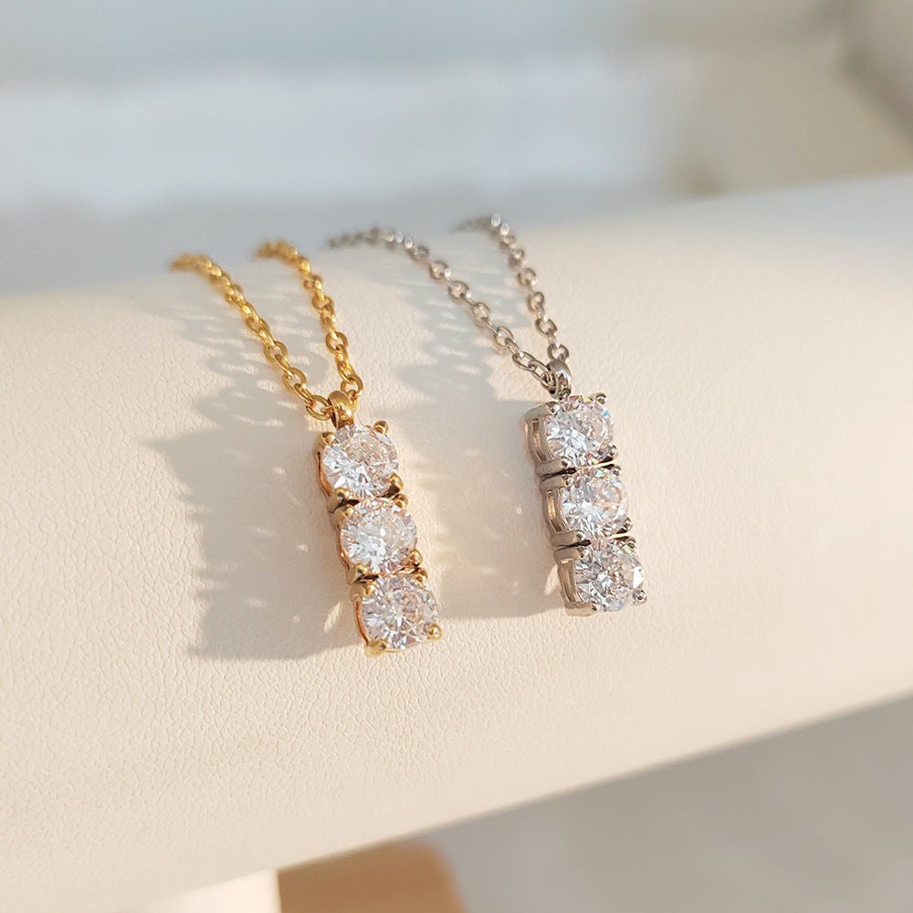 Eternal Three-Stone Necklace