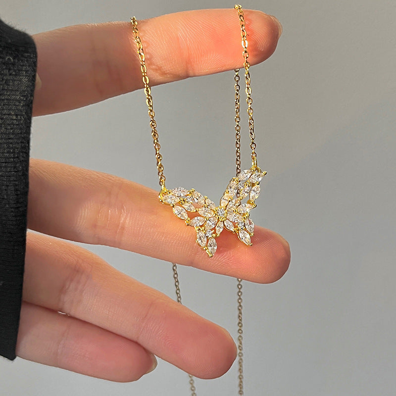 Sparkling Butterfly Necklace