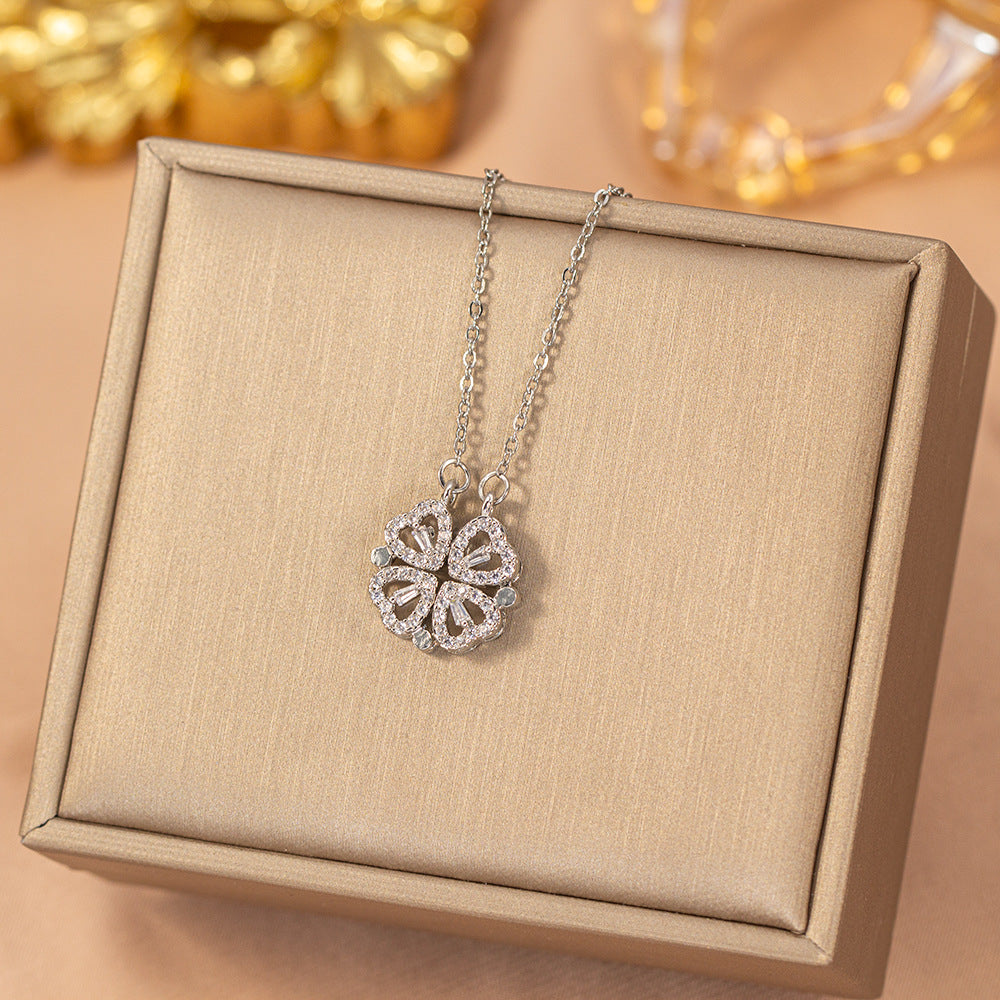 Lucky Heart Clover Convertible Necklace