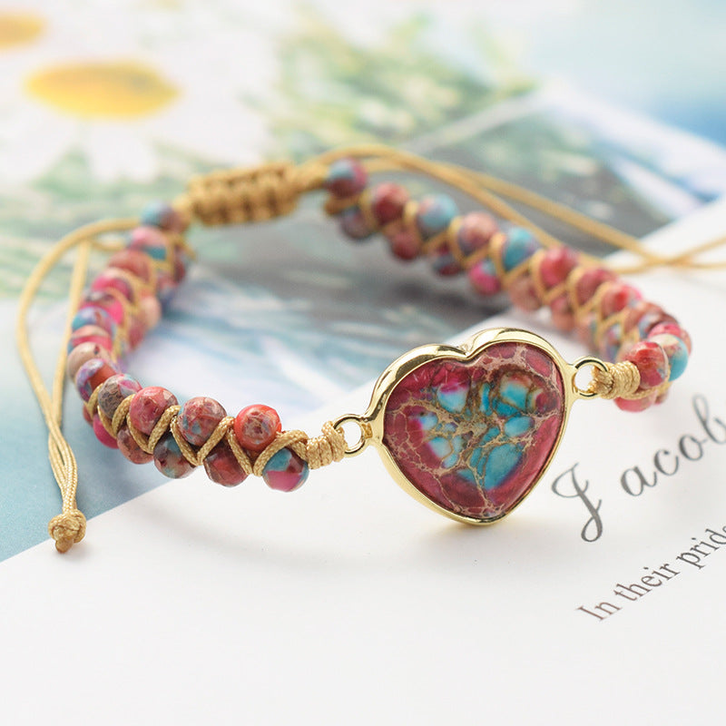 Boho Imperial Heart Braided Bracelet