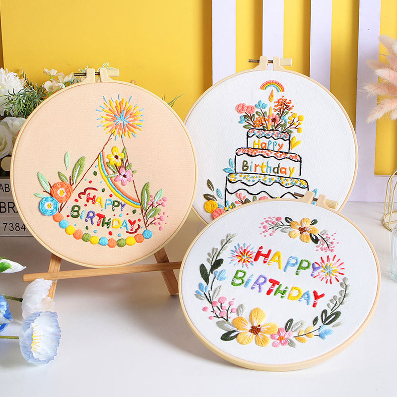 Birthday Cake Embroidery Kit