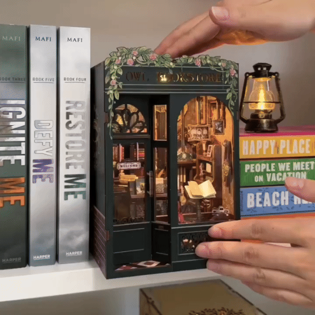Mini Owl Bookstore-DIY 3D Book Nook Model Kit