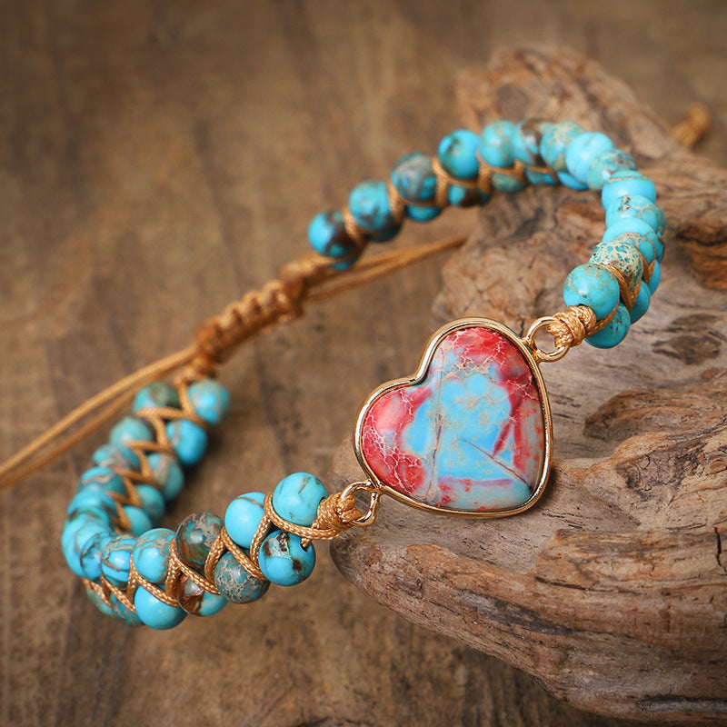 Boho Imperial Heart Braided Bracelet