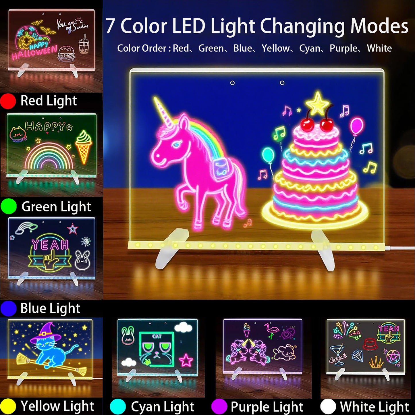 LED Note Board with Colors