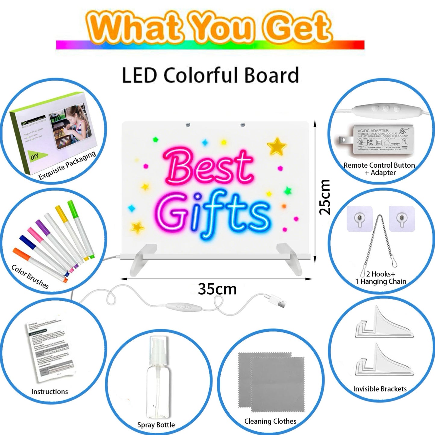 LED Note Board with Colors