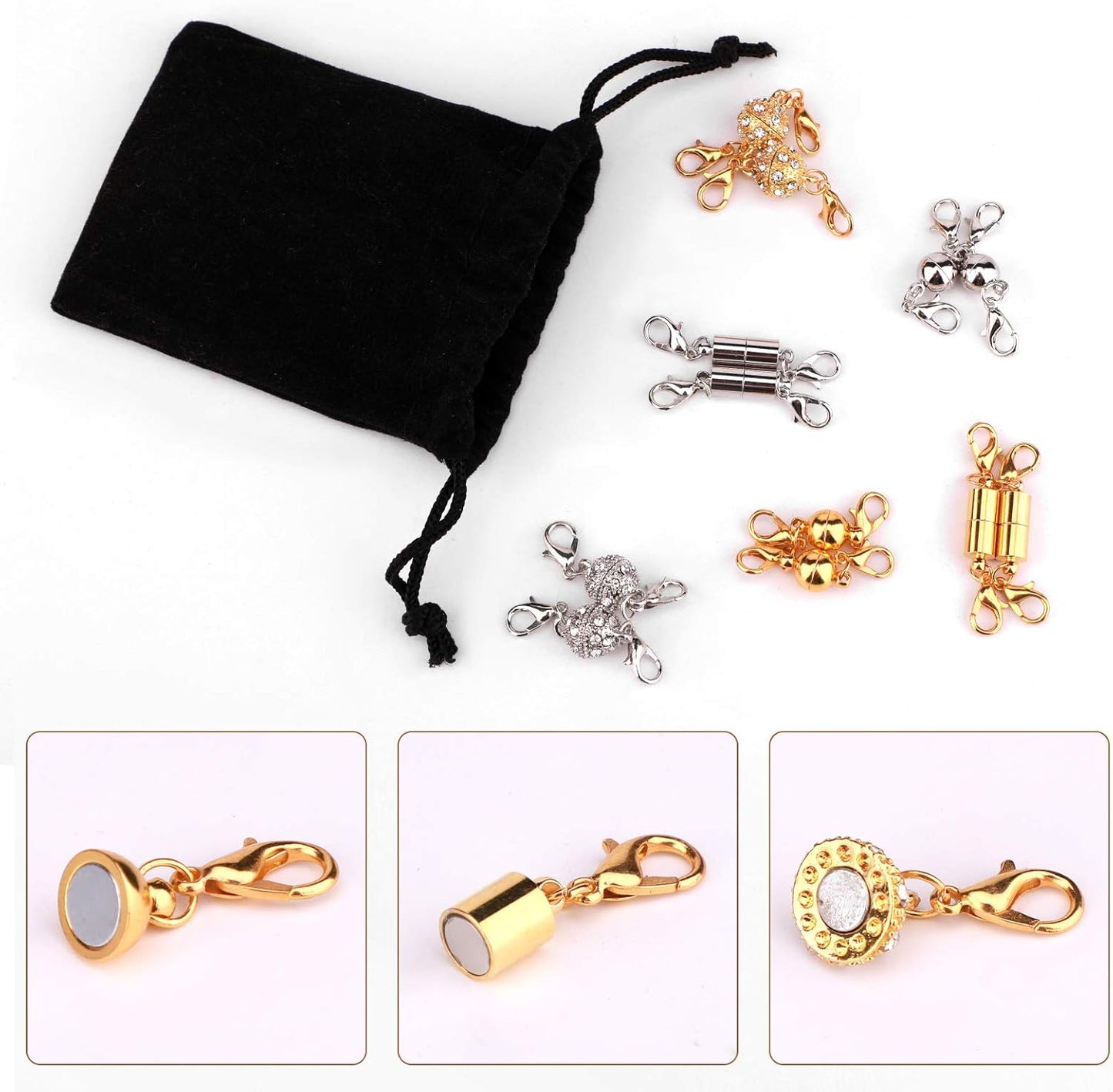 🔥Magnetic Necklace Clasps – Easy One-Hand Snap