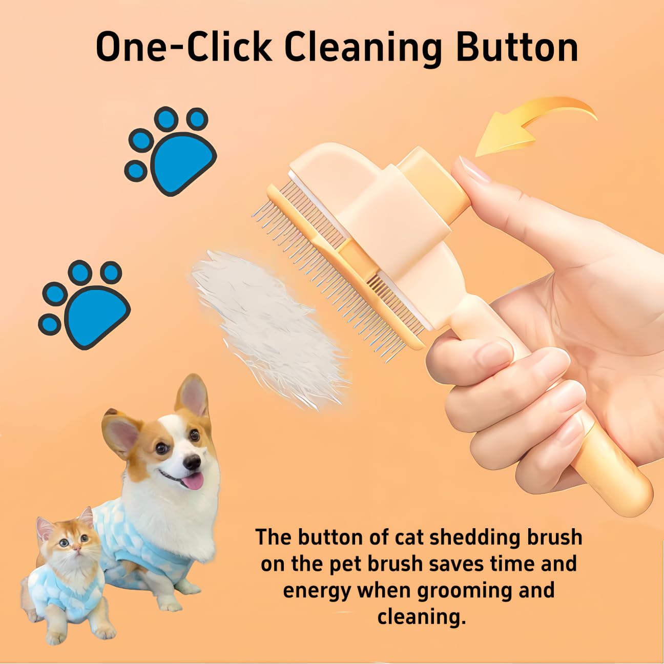 Self-Cleaning Flea Comb for Pets | Pet Grooming Brush