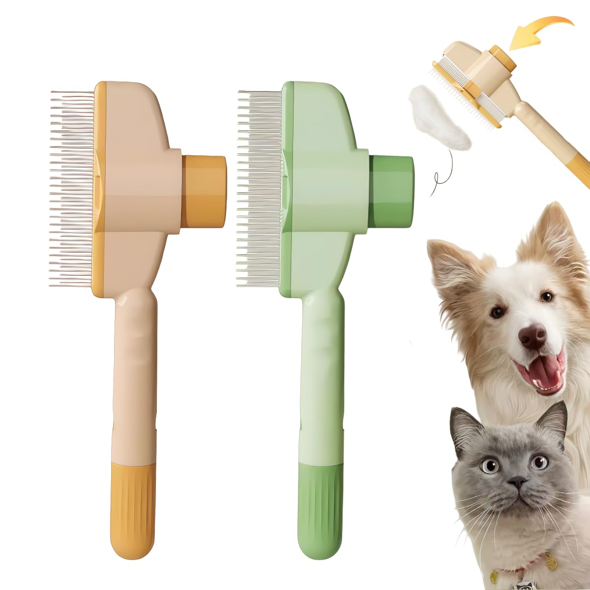 Self-Cleaning Flea Comb for Pets | Pet Grooming Brush