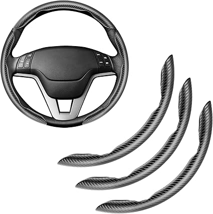 2026 Brand New Carbon Fiber Silicone Anti-Slip Steering Wheel Cover