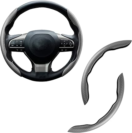 2026 Brand New Carbon Fiber Silicone Anti-Slip Steering Wheel Cover