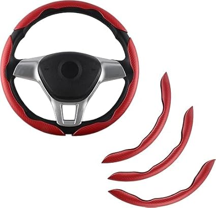 2026 Brand New Carbon Fiber Silicone Anti-Slip Steering Wheel Cover