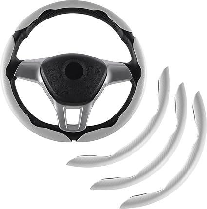 2026 Brand New Carbon Fiber Silicone Anti-Slip Steering Wheel Cover