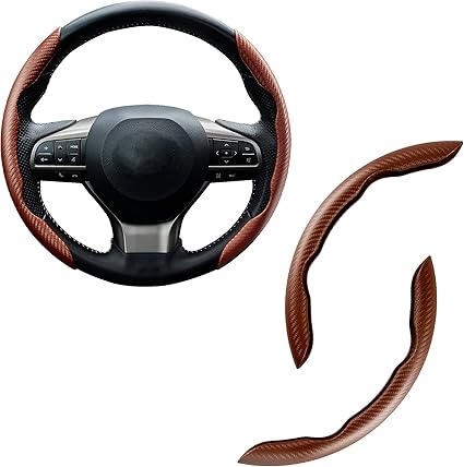 2026 Brand New Carbon Fiber Silicone Anti-Slip Steering Wheel Cover