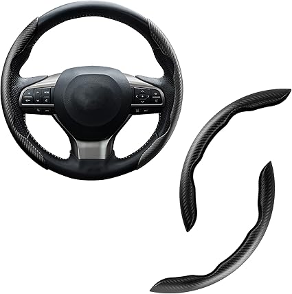 2026 Brand New Carbon Fiber Silicone Anti-Slip Steering Wheel Cover