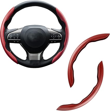 2026 Brand New Carbon Fiber Silicone Anti-Slip Steering Wheel Cover