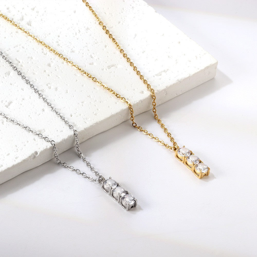 Eternal Three-Stone Necklace