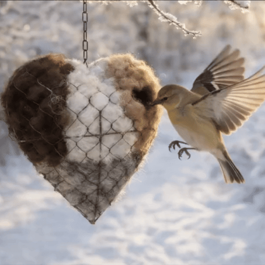 Handmade Bird Nesting Heart