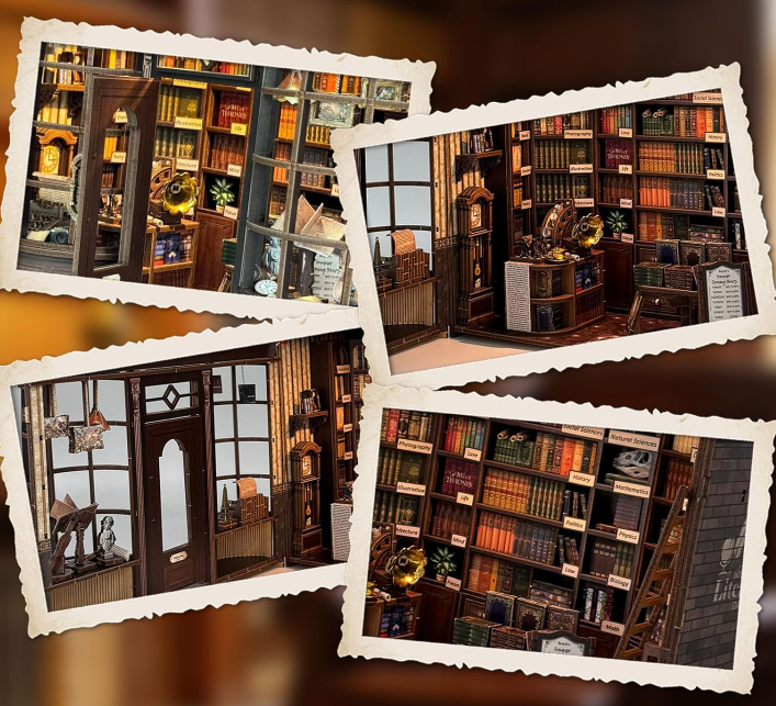 Hoggor Bookstore-DIY 3D Book Nook Model Kit