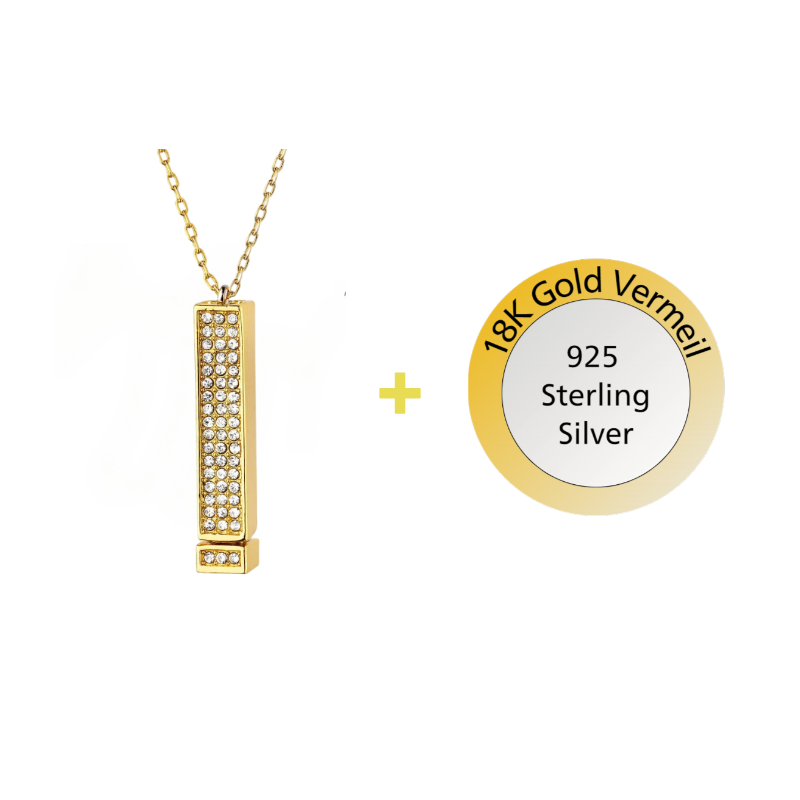 Secret Love Crystal Bar Necklace