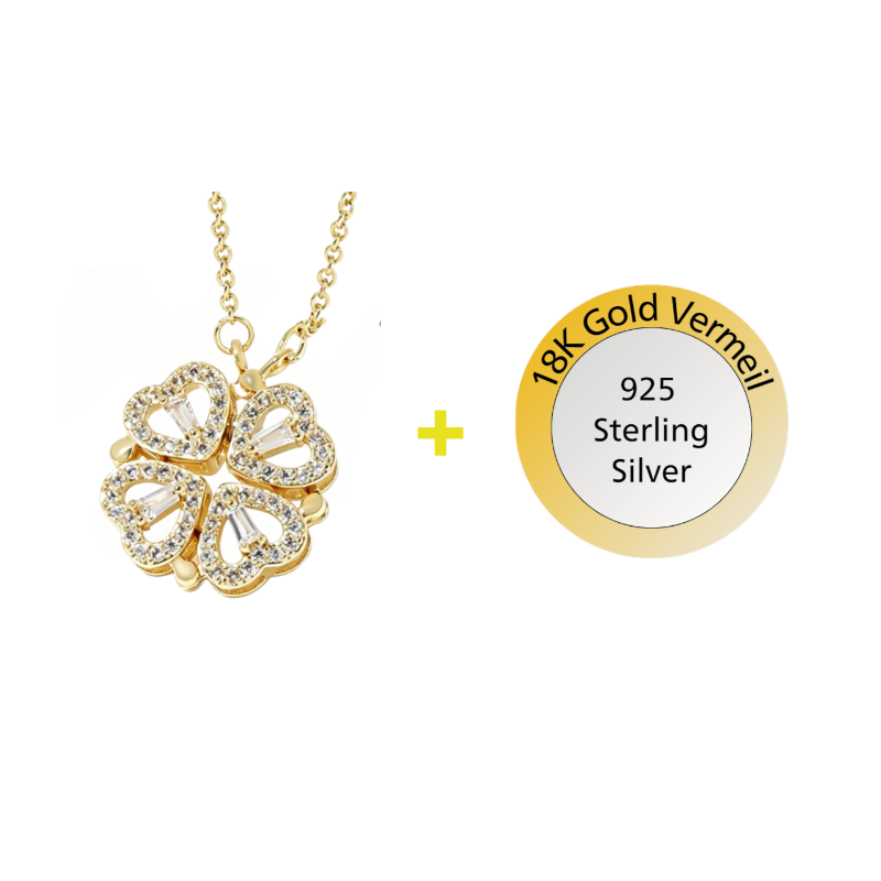 Lucky Heart Clover Convertible Necklace