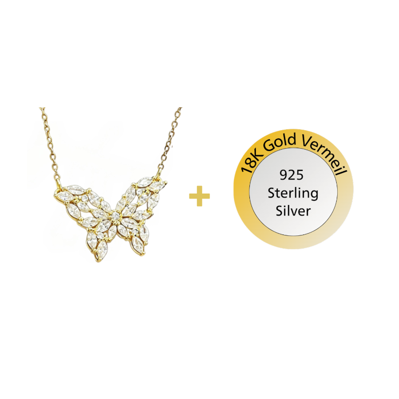 Sparkling Butterfly Necklace