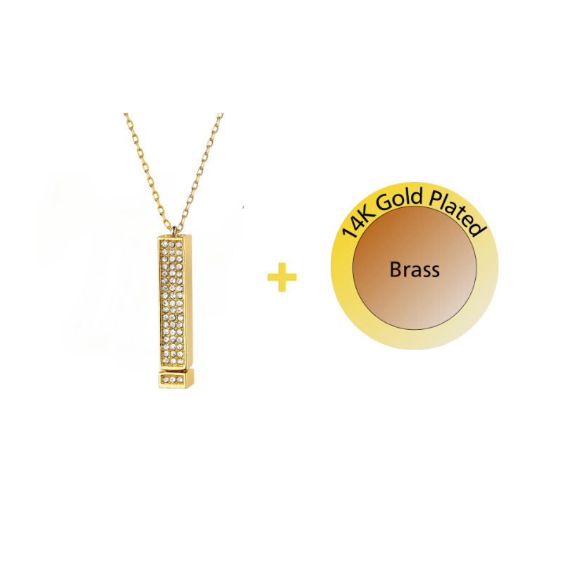 Secret Love Crystal Bar Necklace