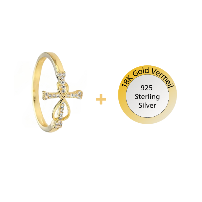 Sparkle Cross Ring