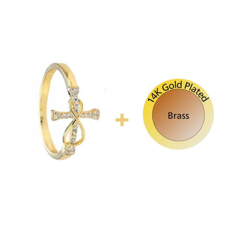 Sparkle Cross Ring