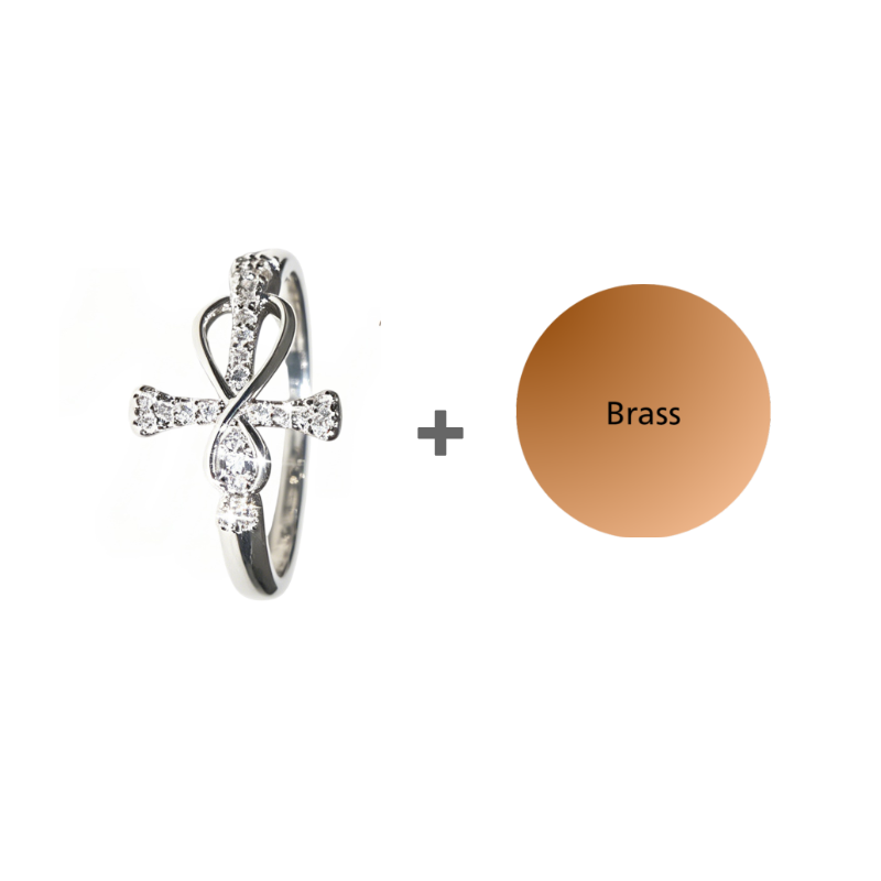 Sparkle Cross Ring