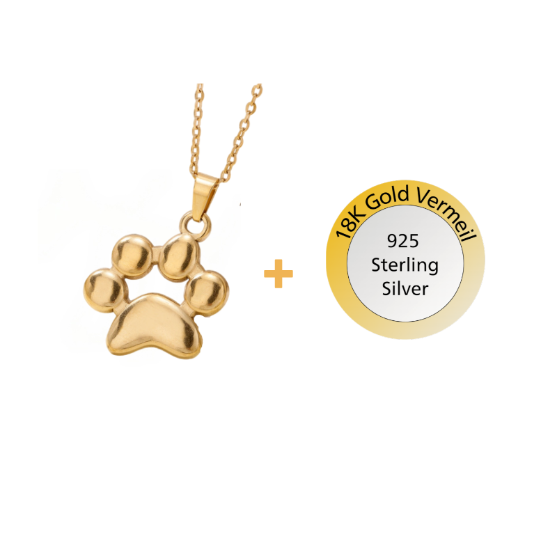 Paw Print Pendant Necklace