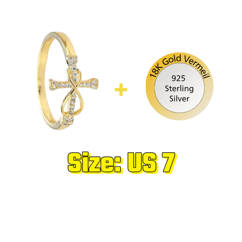 Sparkle Cross Ring