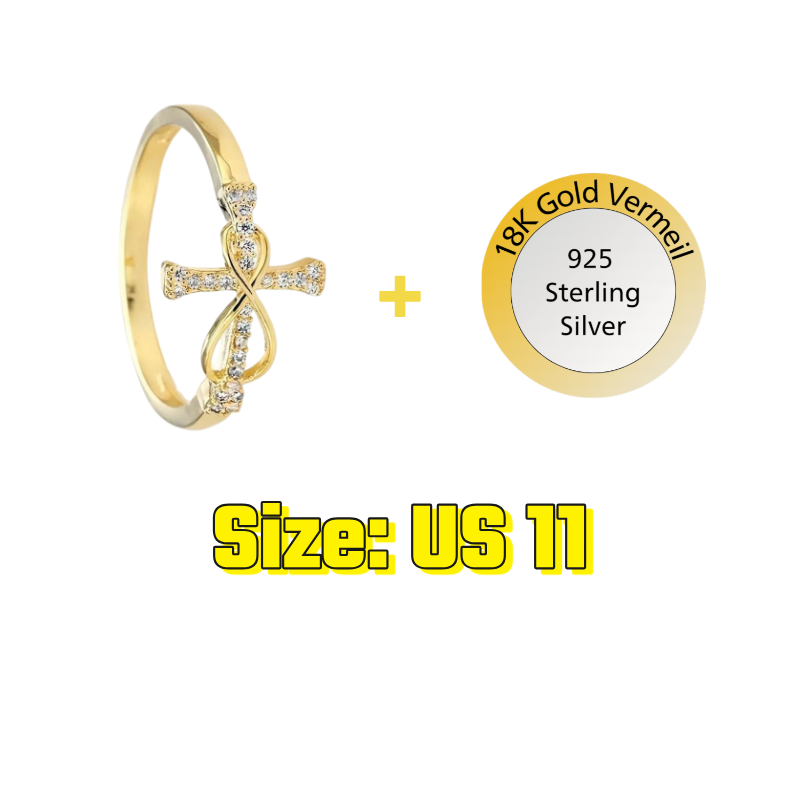 Sparkle Cross Ring