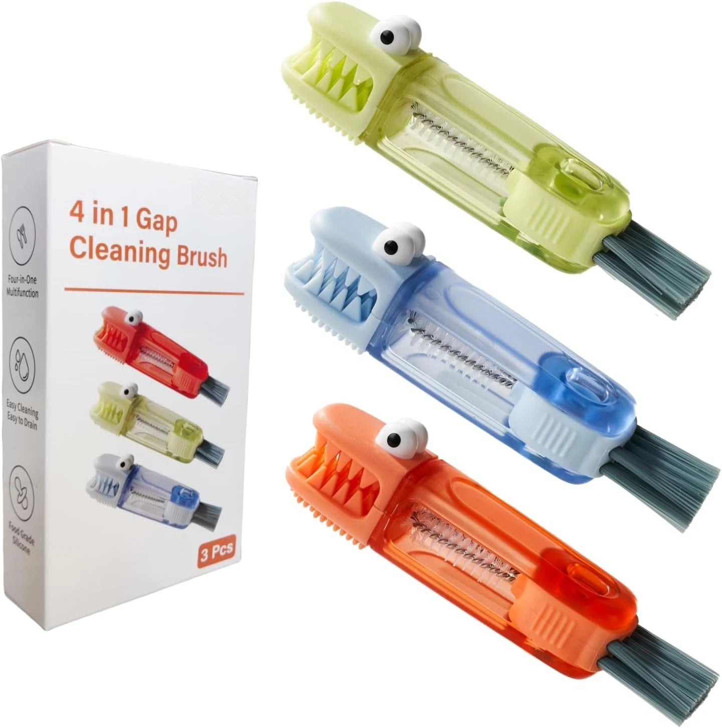 3-in-1 Cup Lid Gap Cleaning Brush Set Multifunctional Kitchen Bottle Cleaner