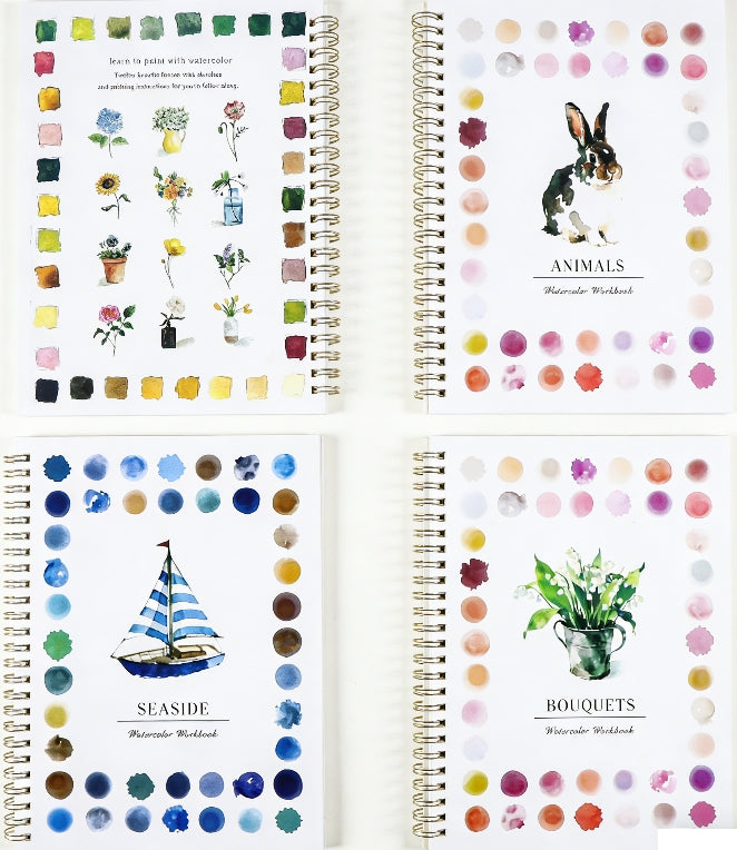 Beginner-Friendly Watercolor Workbook