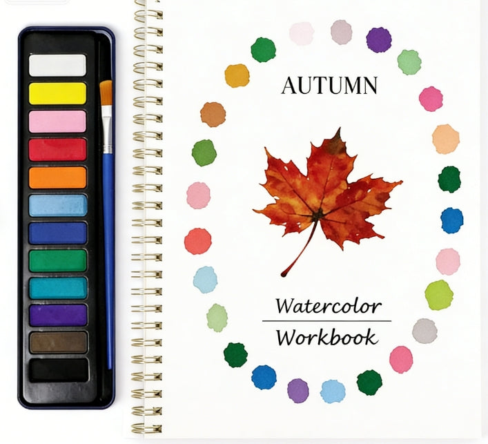 Beginner-Friendly Watercolor Workbook