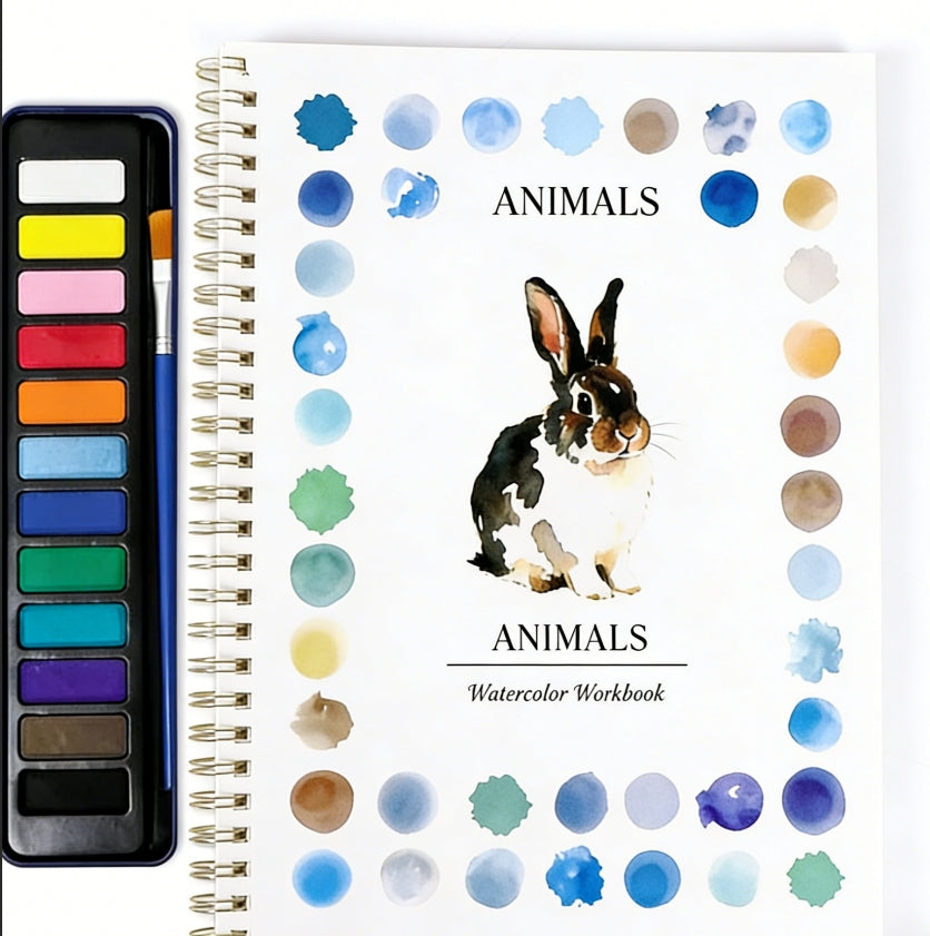Beginner-Friendly Watercolor Workbook