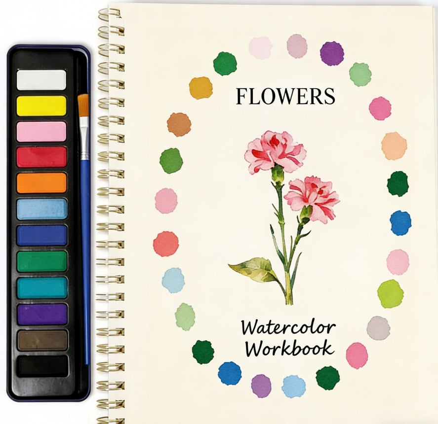 Beginner-Friendly Watercolor Workbook