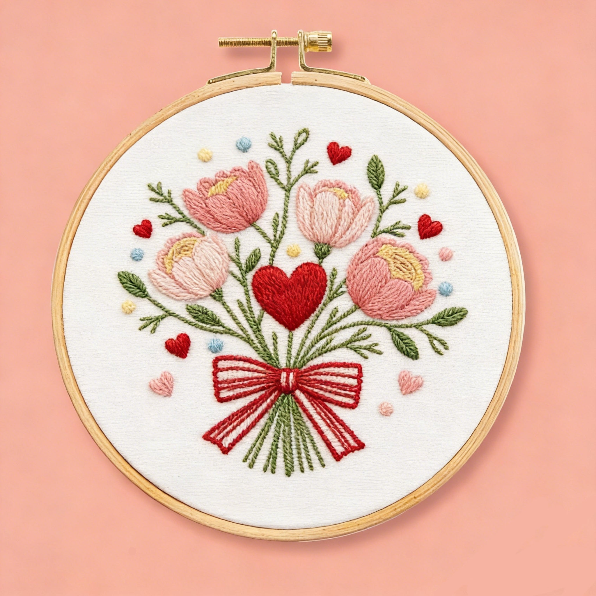 Tulip Love Bouquet Embroidery Kit