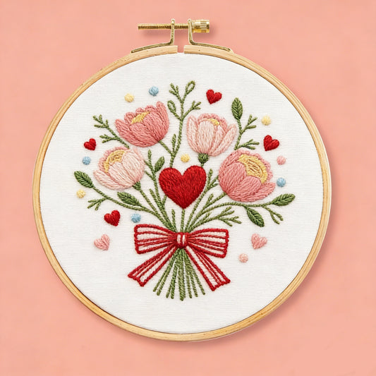 Tulip Love Bouquet Embroidery Kit