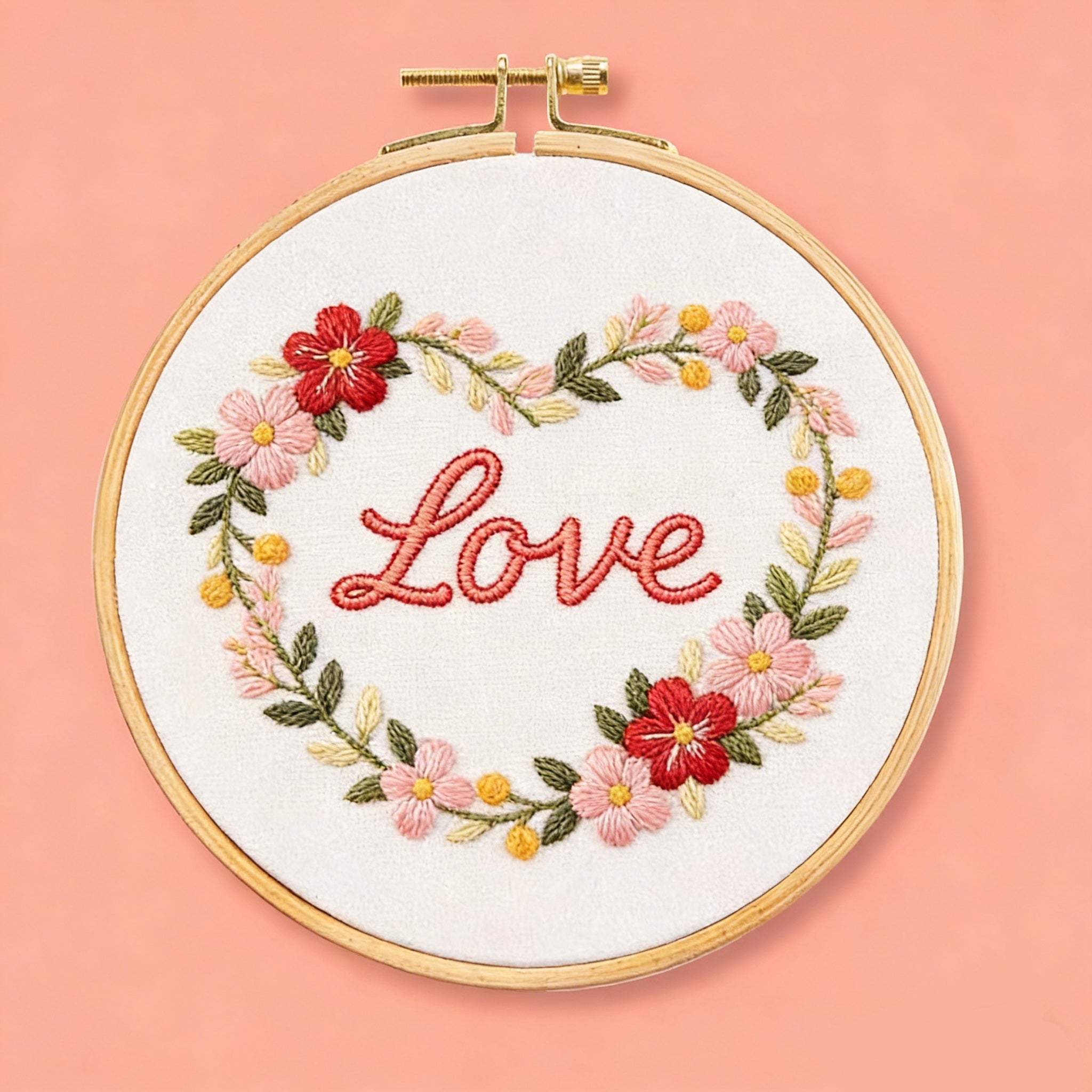 Heart Bloom Embroidery Kit