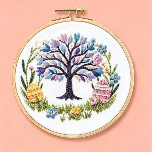 Lavender Tree Embroidery Kit