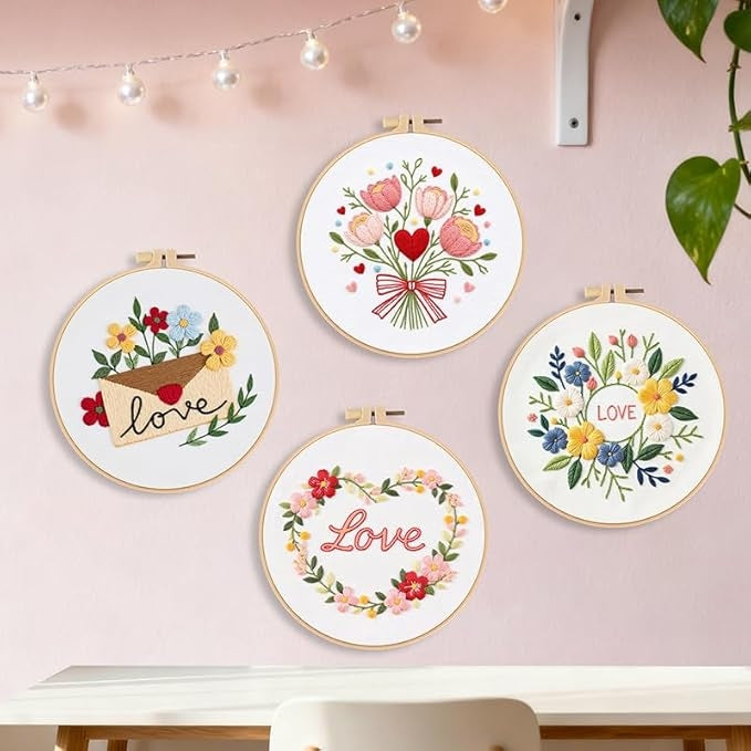 Heart Bloom Embroidery Kit