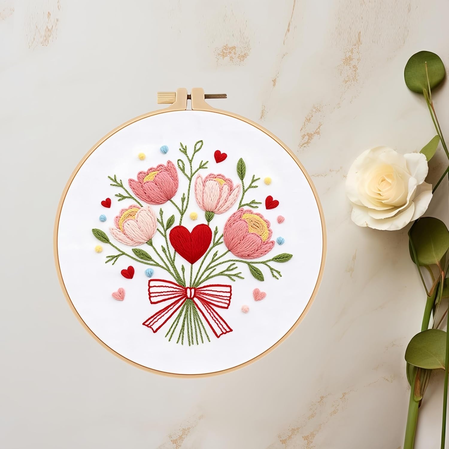 Tulip Love Bouquet Embroidery Kit