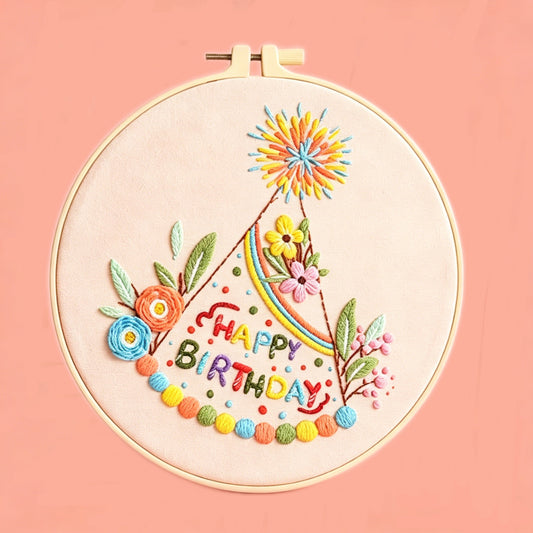 Birthday Party Hat Embroidery Kit