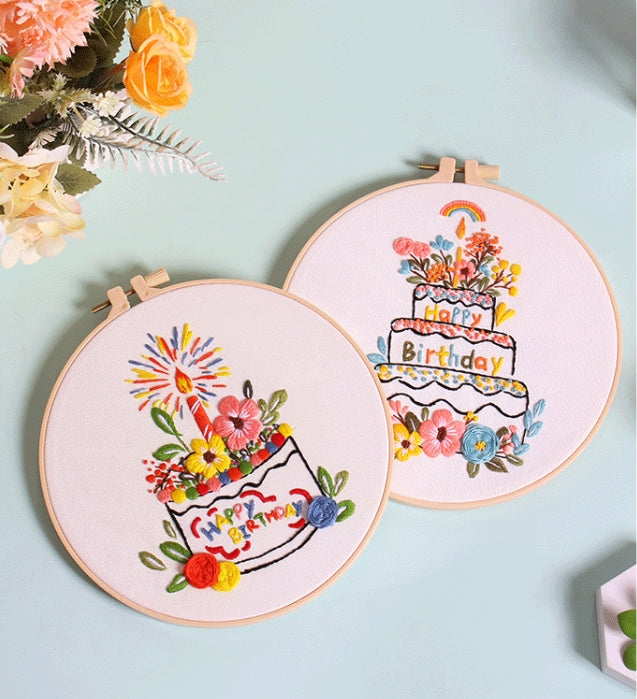 Birthday Cake Embroidery Kit