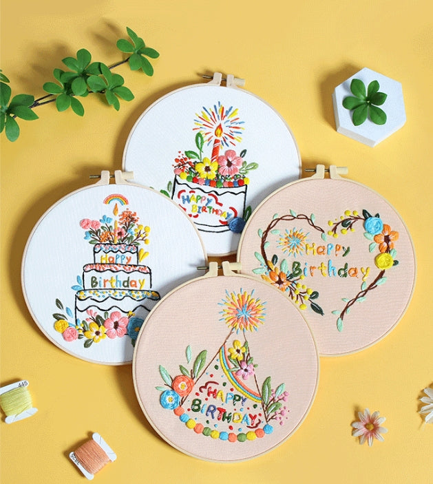 Birthday Cake Embroidery Kit