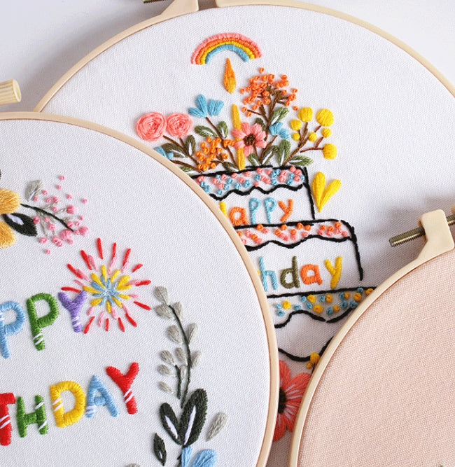 Birthday Cake Embroidery Kit