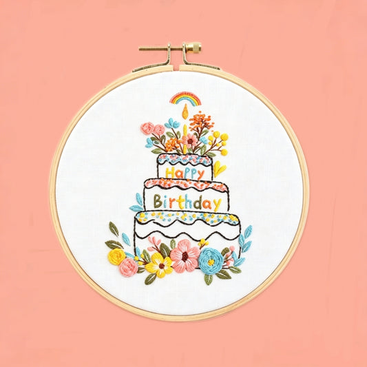 Birthday Cake Embroidery Kit